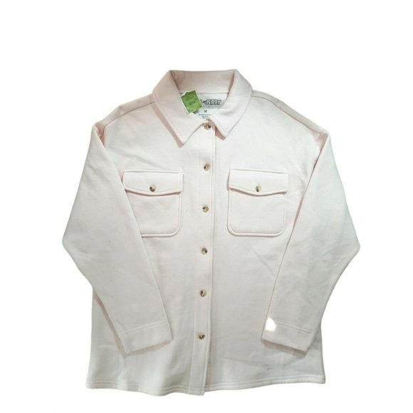 TOM & JERRY Women's button down shirt  light Pink Oversize size M New NWT - Picture 3 of 7